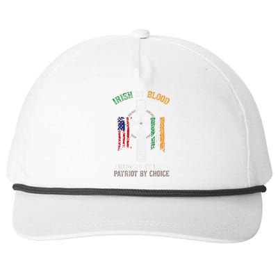 Irish By Blood American By Birth Patriot By Choice Snapback Five-Panel Rope Hat