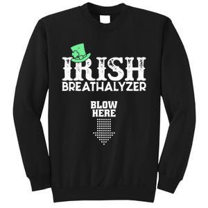 Irish Breathalyzer Blow Here St Patrick's Day Drink Funny Sweatshirt