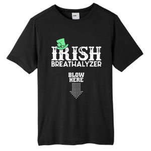 Irish Breathalyzer Blow Here St Patrick's Day Drink Funny Tall Fusion ChromaSoft Performance T-Shirt