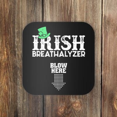 Irish Breathalyzer Blow Here St Patrick's Day Drink Funny Coaster