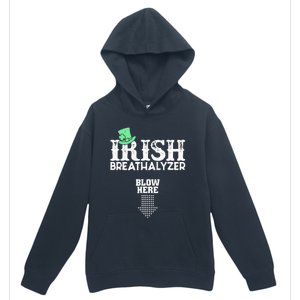 Irish Breathalyzer Blow Here St Patrick's Day Drink Funny Urban Pullover Hoodie