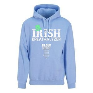 Irish Breathalyzer Blow Here St Patrick's Day Drink Funny Unisex Surf Hoodie