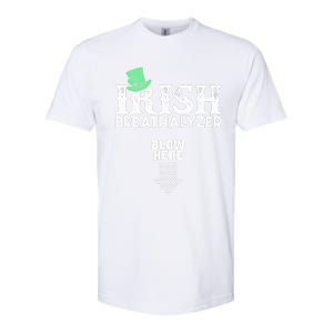 Irish Breathalyzer Blow Here St Patrick's Day Drink Funny Softstyle CVC T-Shirt