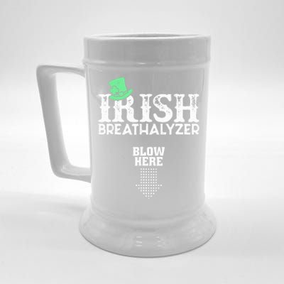 Irish Breathalyzer Blow Here St Patrick's Day Drink Funny Beer Stein