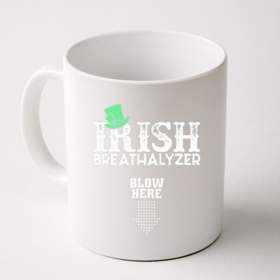 Irish Breathalyzer Blow Here St Patrick's Day Drink Funny Coffee Mug