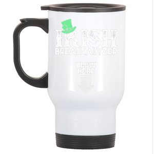 Irish Breathalyzer Blow Here St Patrick's Day Drink Funny Stainless Steel Travel Mug