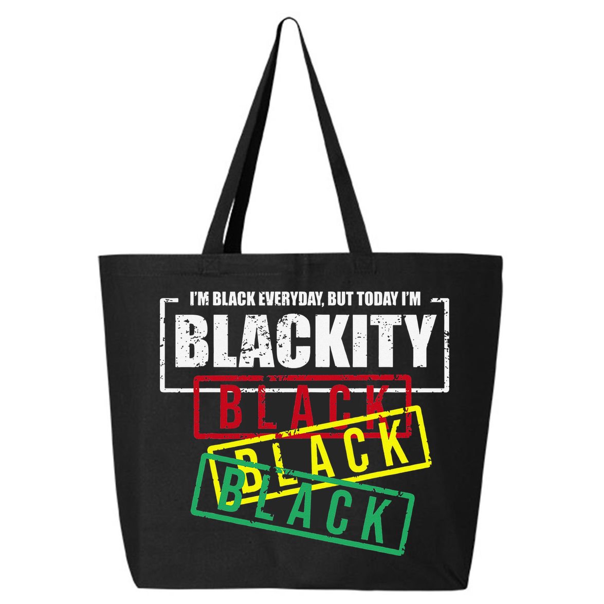 I'm Blackity Black African American Black Power 25L Jumbo Tote