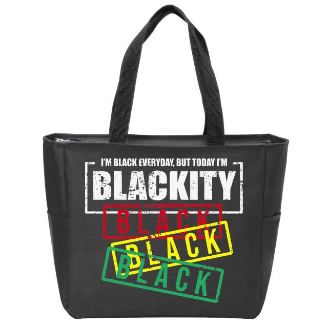 I'm Blackity Black African American Black Power Zip Tote Bag