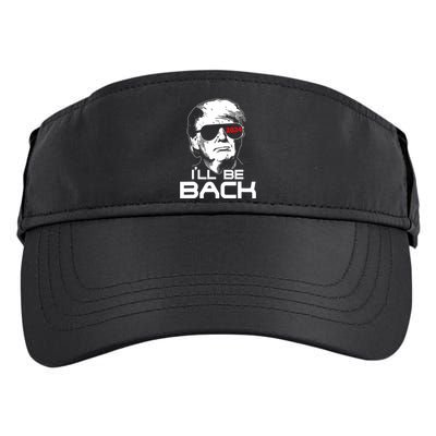 ILl Be Back Trump 2024 Vintage Trump Adult Drive Performance Visor