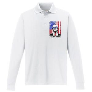 I’Ll Be Back Funny Quote Trump 2024 Performance Long Sleeve Polo