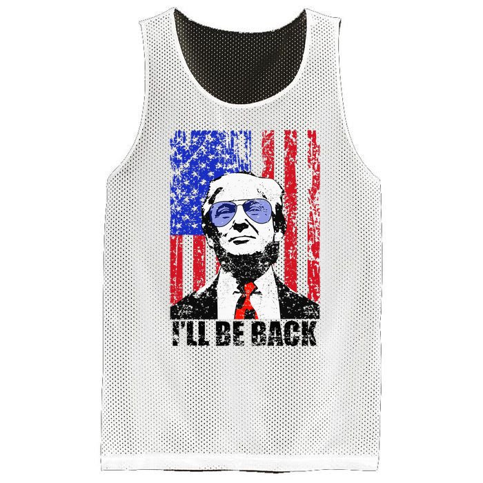 I’Ll Be Back Funny Quote Trump 2024 Mesh Reversible Basketball Jersey Tank