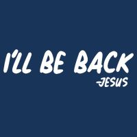 I'll Be Back Jesus Drawstring Bag