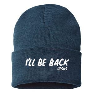 I'll Be Back Jesus Sustainable Knit Beanie