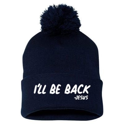 I'll Be Back Jesus Pom Pom 12in Knit Beanie