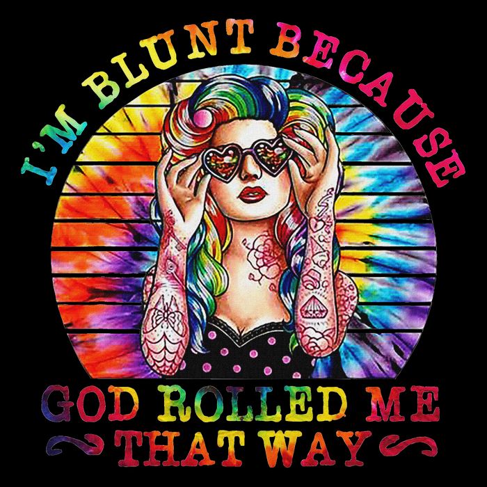 I'm Blunt Because God Rolled Me That Way Hippie 7-Panel Snapback Hat