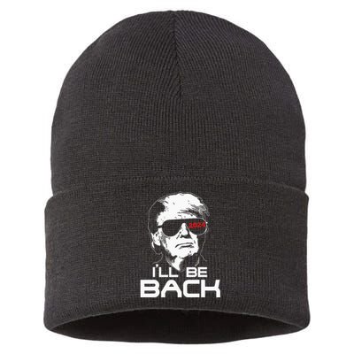 Ill Be Back Trump 2024 Sustainable Knit Beanie