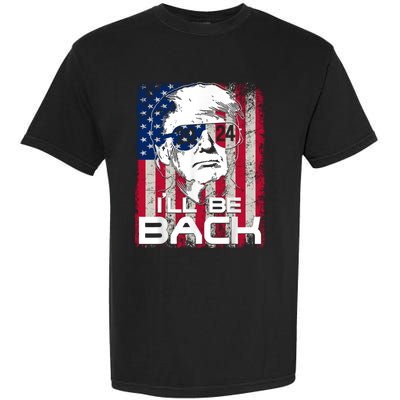 I'll Be Back Trump 2024 Vintage Donald Trump 24 Support Garment-Dyed Heavyweight T-Shirt