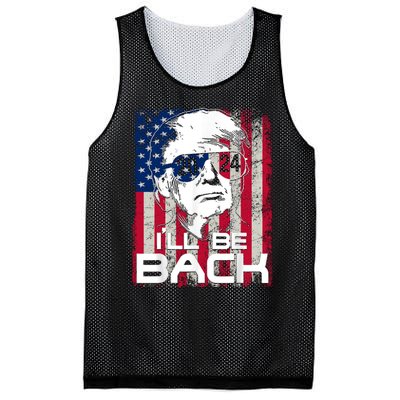 I'll Be Back Trump 2024 Vintage Donald Trump 24 Support Mesh Reversible Basketball Jersey Tank