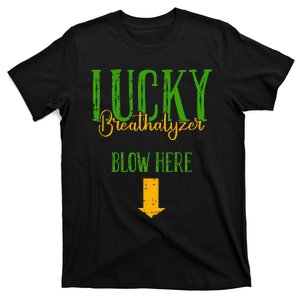 Irish Breathalyzer Blow Here Funny St. Patrick's Day T-Shirt