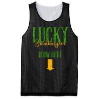 Irish Breathalyzer Blow Here Funny St. Patrick's Day Mesh Reversible Basketball Jersey Tank