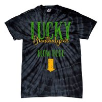 Irish Breathalyzer Blow Here Funny St. Patrick's Day Tie-Dye T-Shirt