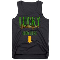 Irish Breathalyzer Blow Here Funny St. Patrick's Day Tank Top