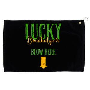 Irish Breathalyzer Blow Here Funny St. Patrick's Day Grommeted Golf Towel