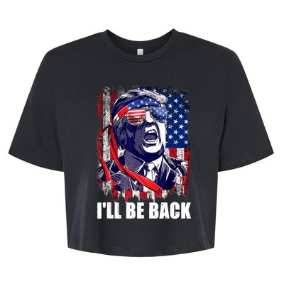 I'll Be Back Trump Make American Great Again, Trump 2024 Bella+Canvas Jersey Crop Tee