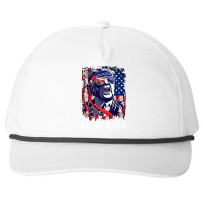 I'll Be Back Trump Make American Great Again, Trump 2024 Snapback Five-Panel Rope Hat