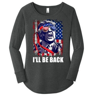 I'll Be Back Trump Make American Great Again, Trump 2024 Women's Perfect Tri Tunic Long Sleeve Shirt