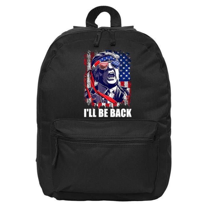 I'll Be Back Trump Make American Great Again, Trump 2024 16 in Basic Backpack
