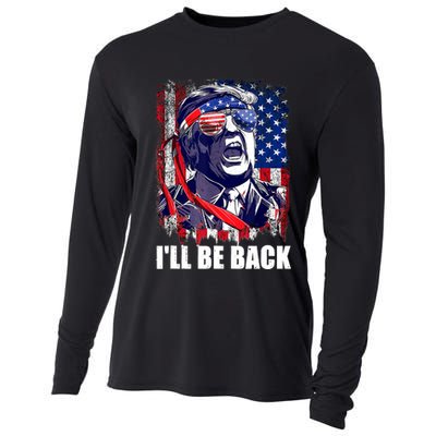 I'll Be Back Trump Make American Great Again, Trump 2024 Cooling Performance Long Sleeve Crew