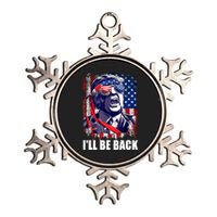 I'll Be Back Trump Make American Great Again, Trump 2024 Metallic Star Ornament