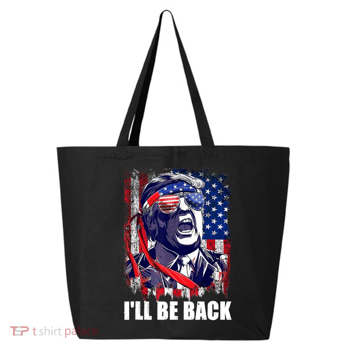 I'll Be Back Trump Make American Great Again, Trump 2024 25L Jumbo Tote