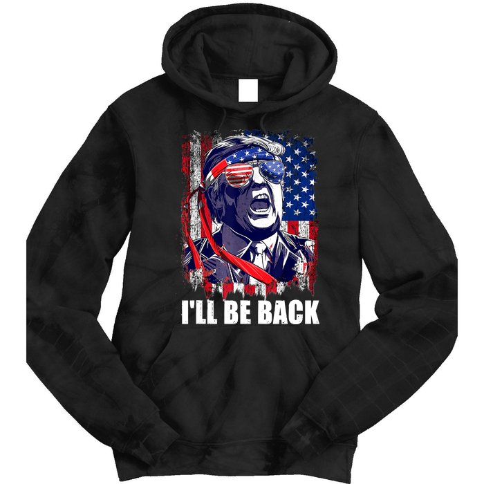 I'll Be Back Trump Make American Great Again, Trump 2024 Tie Dye Hoodie