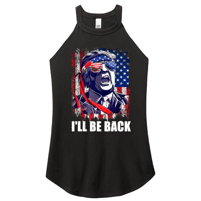 I'll Be Back Trump Make American Great Again, Trump 2024 Women's Perfect Tri Rocker Tank