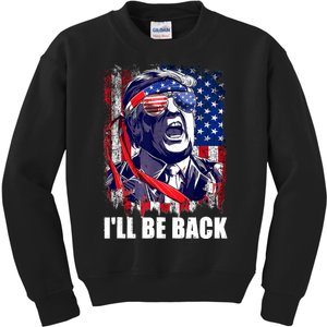 I'll Be Back Trump Make American Great Again, Trump 2024 Kids Sweatshirt