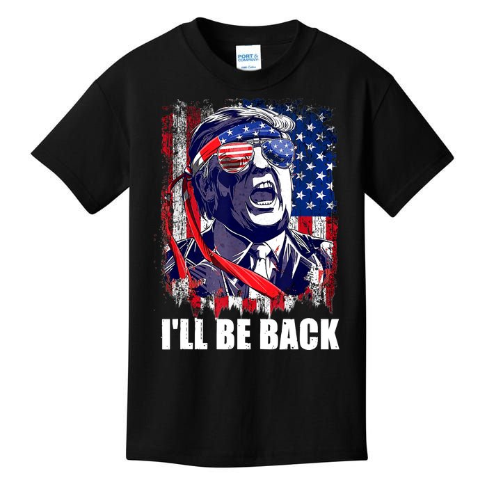 I'll Be Back Trump Make American Great Again, Trump 2024 Kids T-Shirt