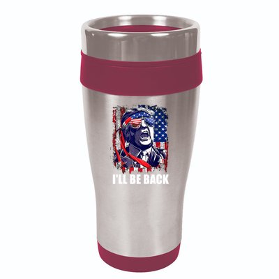 I'll Be Back Trump Make American Great Again, Trump 2024 16oz Travel Tumbler