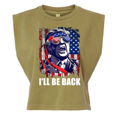 I'll Be Back Trump Make American Great Again, Trump 2024 Garment-Dyed Women's Muscle Tee