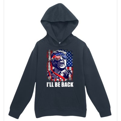 I'll Be Back Trump Make American Great Again, Trump 2024 Urban Pullover Hoodie