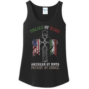 Italian By Blood American By Birth Patriot By Choice Ladies Essential Tank