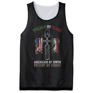 Italian By Blood American By Birth Patriot By Choice Mesh Reversible Basketball Jersey Tank