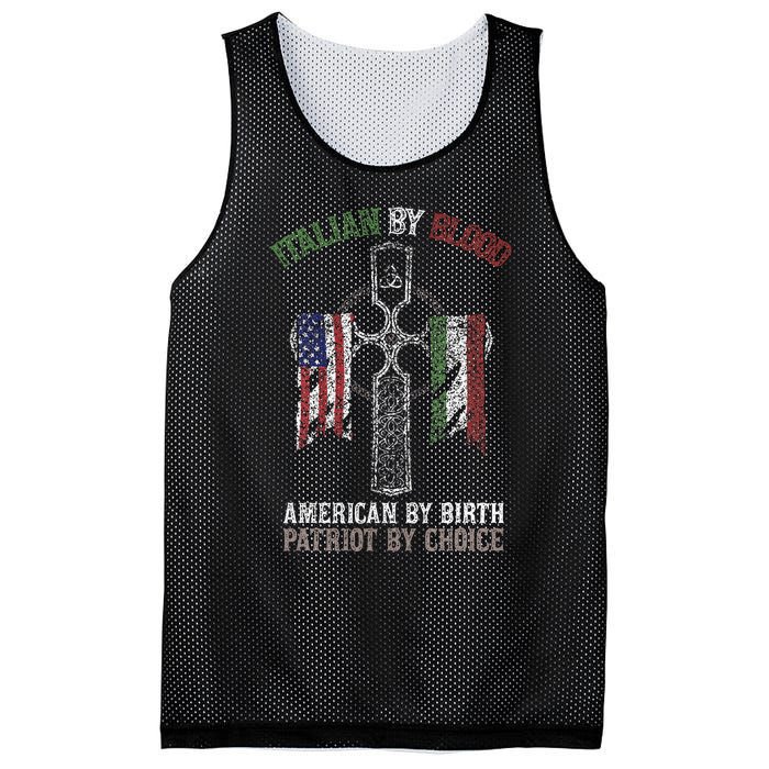 Italian By Blood American By Birth Patriot By Choice Mesh Reversible Basketball Jersey Tank