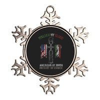 Italian By Blood American By Birth Patriot By Choice Metallic Star Ornament