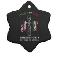 Italian By Blood American By Birth Patriot By Choice Ceramic Star Ornament