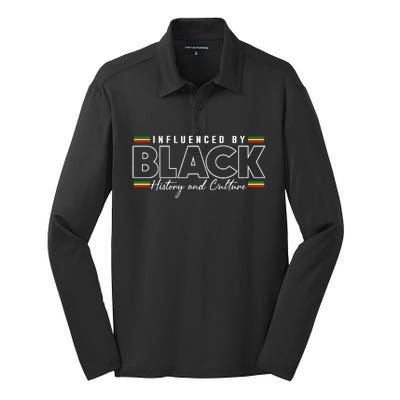 Influenced By Black History And Culture Silk Touch Performance Long Sleeve Polo