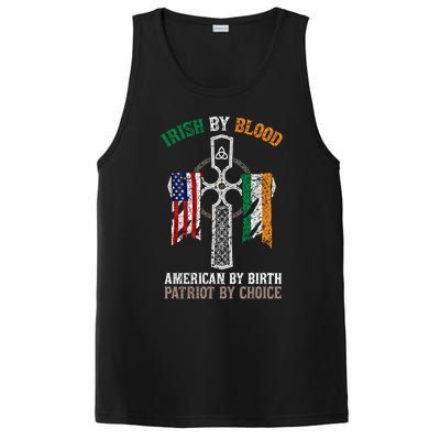 Irish By Blood American By Birth Patriot By Choice Gift PosiCharge Competitor Tank