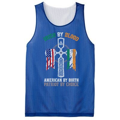 Irish By Blood American By Birth Patriot By Choice Gift Mesh Reversible Basketball Jersey Tank