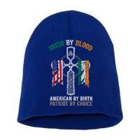 Irish By Blood American By Birth Patriot By Choice Gift Short Acrylic Beanie